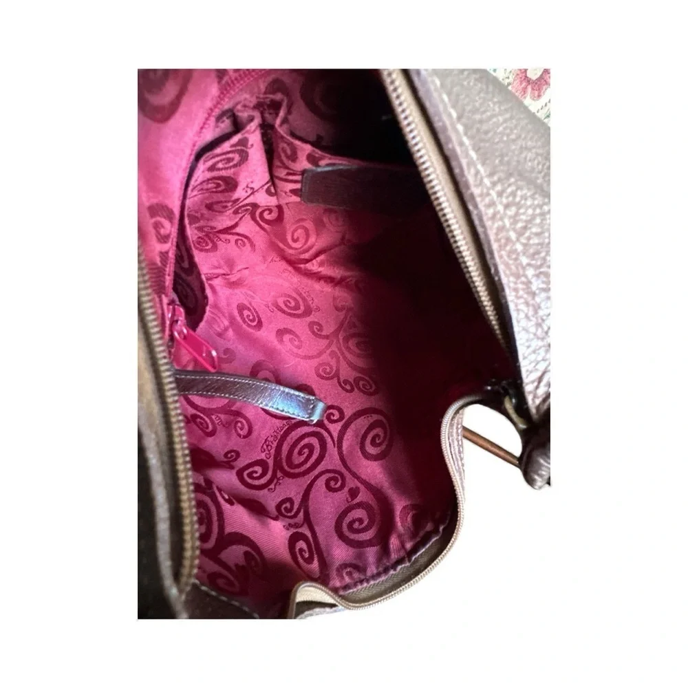 Brighton NWOT Braided Strap Pebbled Leather Hobo in Bronze with Heart Charm